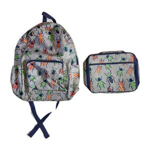 Viv & Lou Beetle Bugs Insects Backpack Bookbag & Insulated Lunchbox